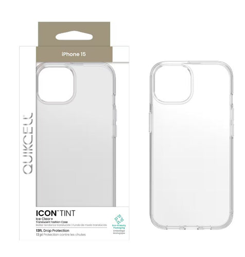 Quikcell Apple iPhone 15 ICON TINT Translucent Case Ice