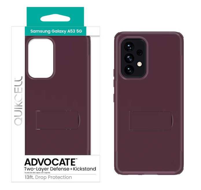 Quikcell Samsung Galaxy A53 5G ADVOCATE Dual-layer Kickstand Case Very Berry