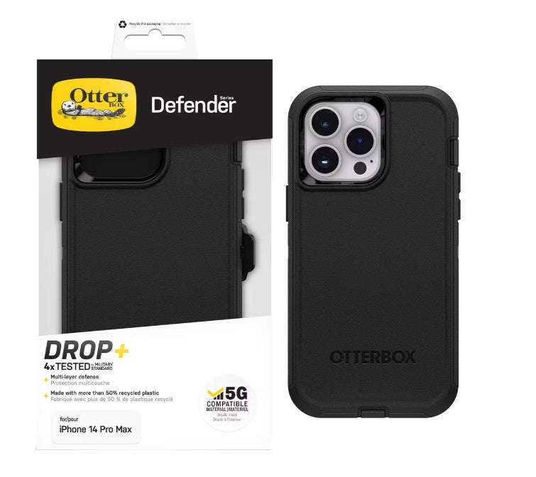 OtterBox Apple iPhone 14 Pro Max DEFENDER Rugged Case Black