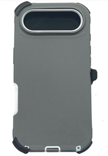iPhone 17 Air Rugged Armor with Belt Clip Holster - Gray