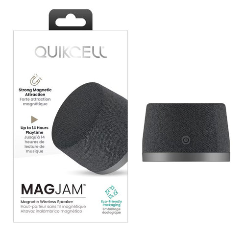 Quikcell   Magnetic Wireless Speaker Black