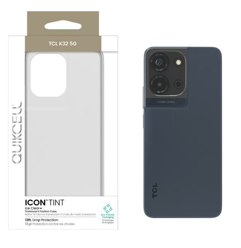 Quikcell TCL K32 5G ICON TINT Translucent Case Ice