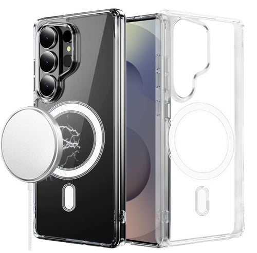 Samsung S26 Ultra Thick Transparent [Magnetic Circle] Shockproof Hybrid - Clear