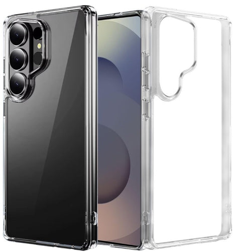 Samsung S26 Ultra PURE CRYSTAL Transparent Thick 2.0mm ShockProof Chromed Buttons Case Cover - Clear