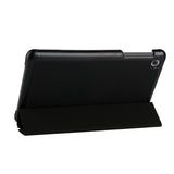 Alcatel joy tab 2 Trifold Magnetic Closure PU Leather Case Cover - Black