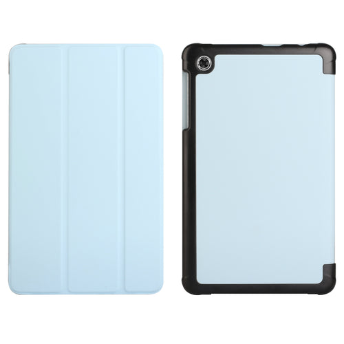 Alcatel joy tab 2 Trifold Magnetic Closure PU Leather Case Cover - Light Blue