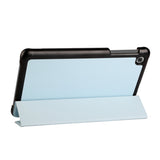 Alcatel joy tab 2 Trifold Magnetic Closure PU Leather Case Cover - Light Blue