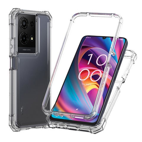 TCL K32 5G TCL K33 5G Premium Thick TPU case w/PC frame Clear
