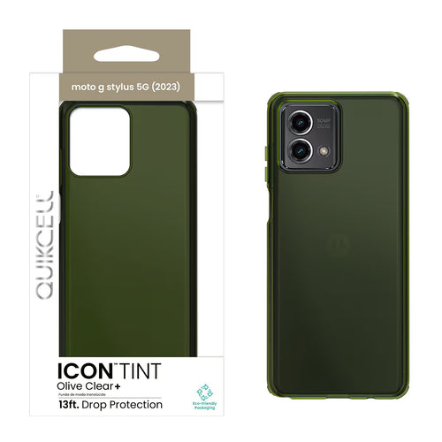Quikcell Moto G Stylus 5G (2023) ICON TINT Translucent Case Olive