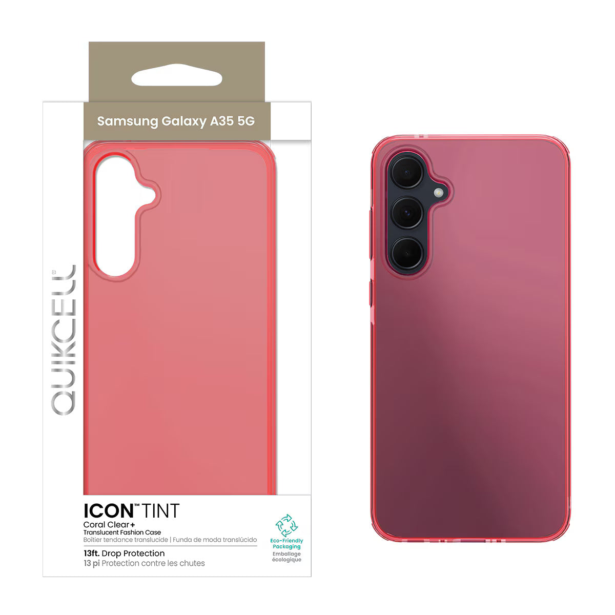 Quikcell Samsung Galaxy A35 5G ICON TINT Translucent Case Coral