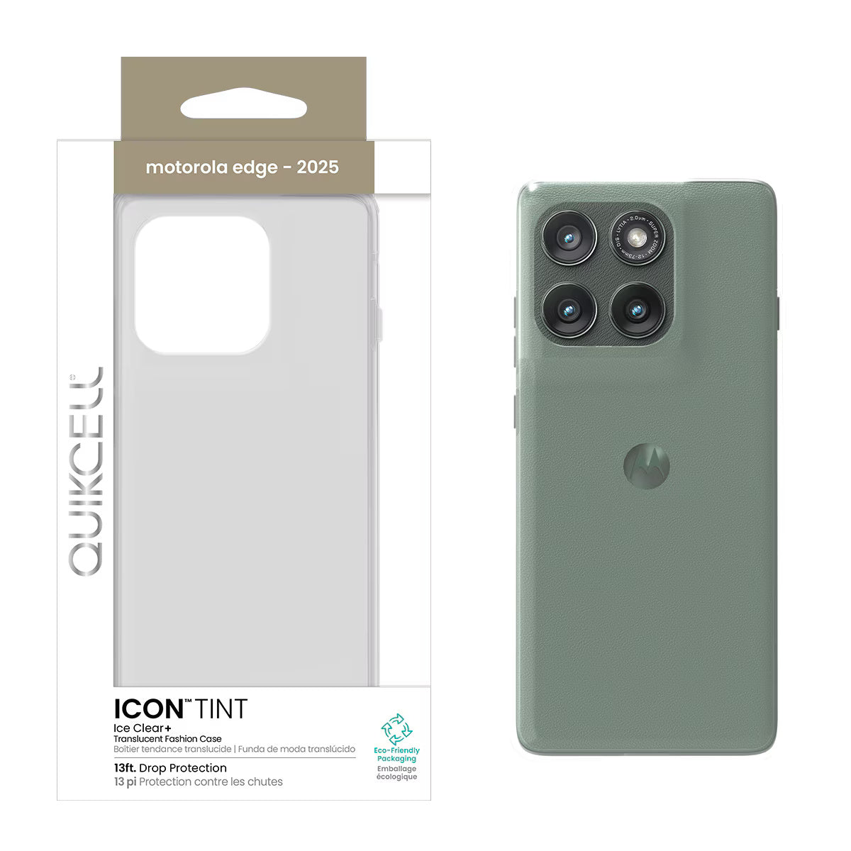 Quikcell Motorola edge - 2025 ICON TINT Transparent Protective Case Ice