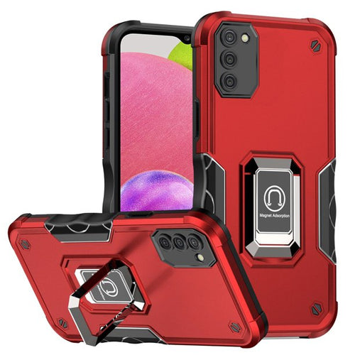 Samsung Galaxy A03s Grip Design Magnetic Ring Stand Protective Phone Case