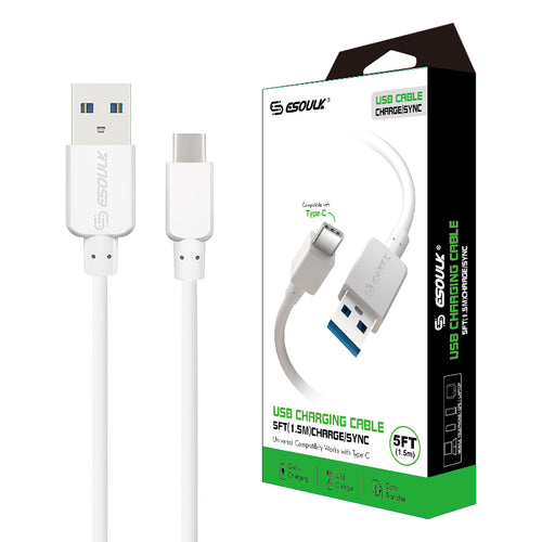 Esoulk 5FT Round Cable For Type-C (12/96)