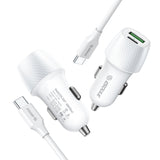 48W PD&QC Car Charger +3Ft USB-C To USB-C Cable (12/48)