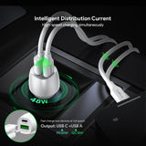 48W PD&QC Car Charger +3Ft USB-C To USB-C Cable (12/48)
