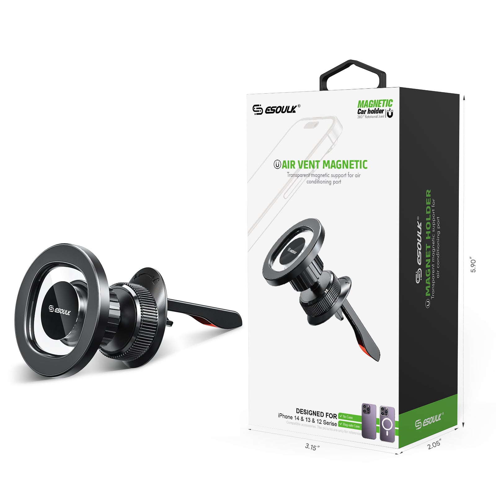 Air Vent Transparent Magnetic Car Holder (12/48)