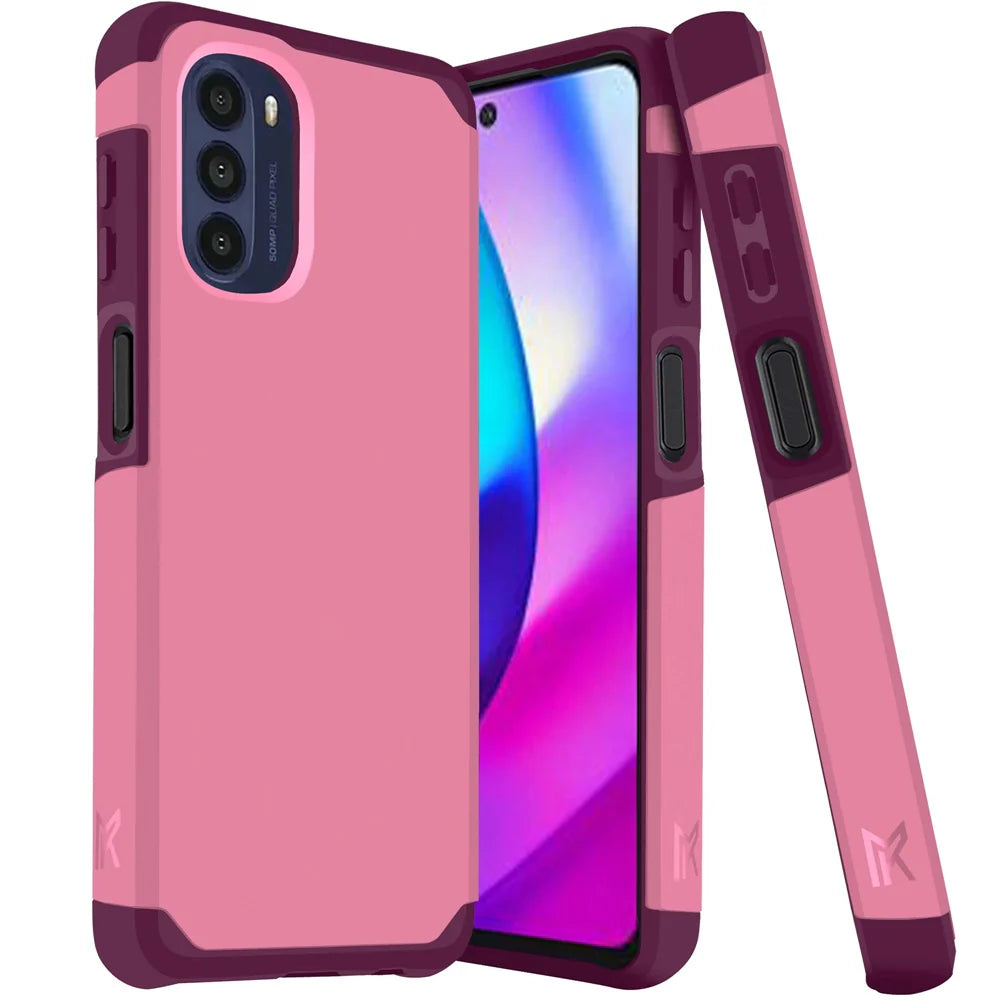 PREMIUM ARMORED CASE FOR MOTO G 5G 2022-PINK