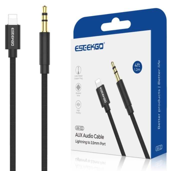 ESEEKGO AX-02 LIGHTING AUX CABLE - BLACK