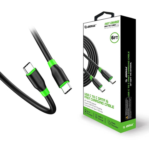 Esoulk 6ft C to C Cable Type C Fast Charging, Compatible for MacBook AIr, iPad