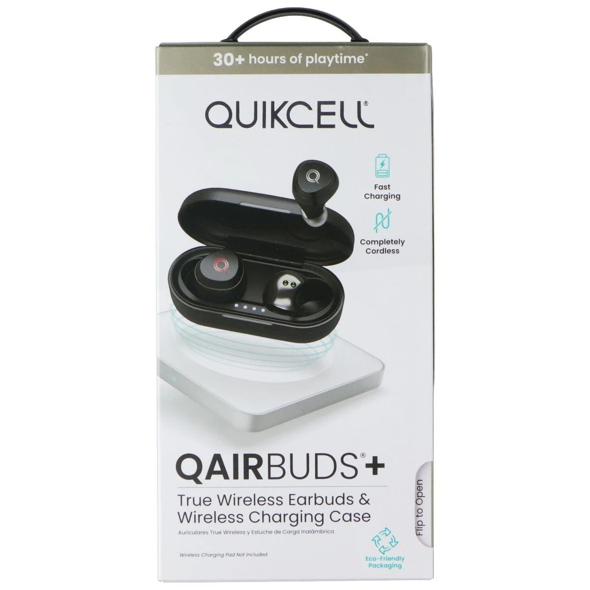 PREMIUM QAIR MAX TWS EARBUDS + CHARGING CASE - BLK