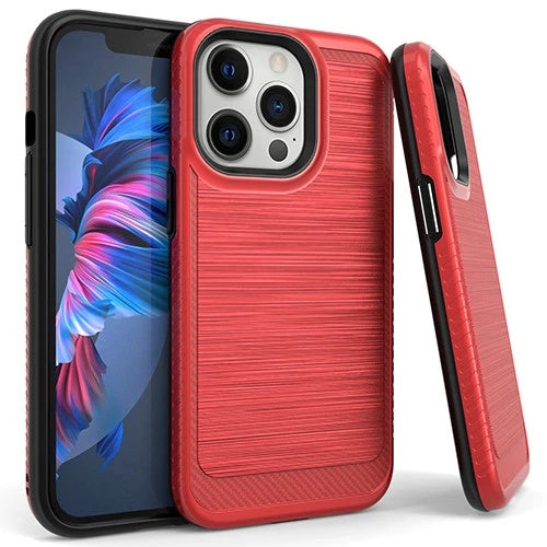 METALLIC CASE FOR IPHONE 13 PRO MAX - RED