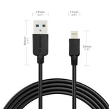 10FT Heavy Duty USB Cable 2A For Lightening Cable
