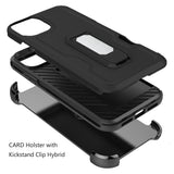 CLIP CASE W/CARD HOLDER FOR IPH 13 - BLACK