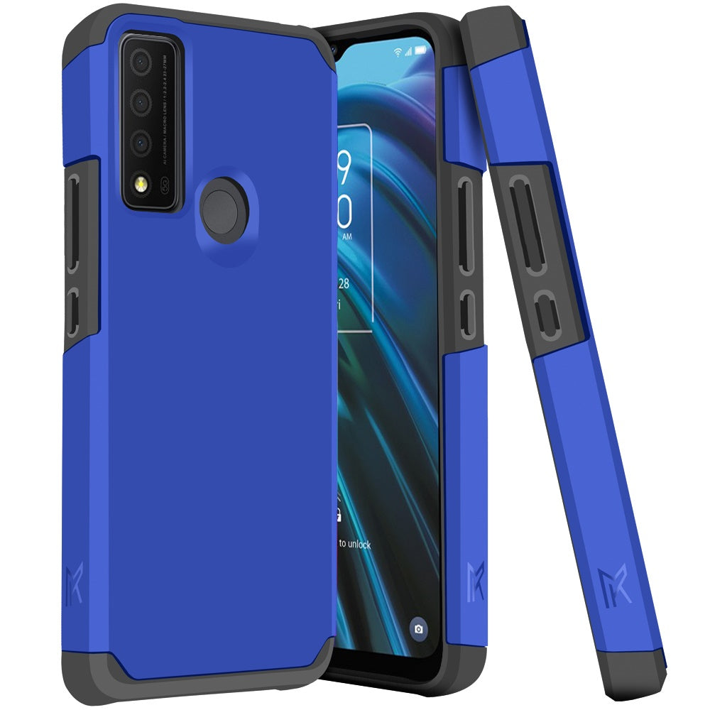 Matte ShockProof Case - Blue FOR TCL XE 20