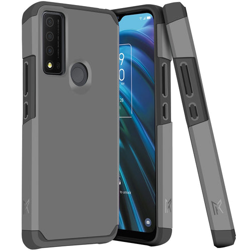Matte ShockProof Case - Gray FOR TCL XE 20