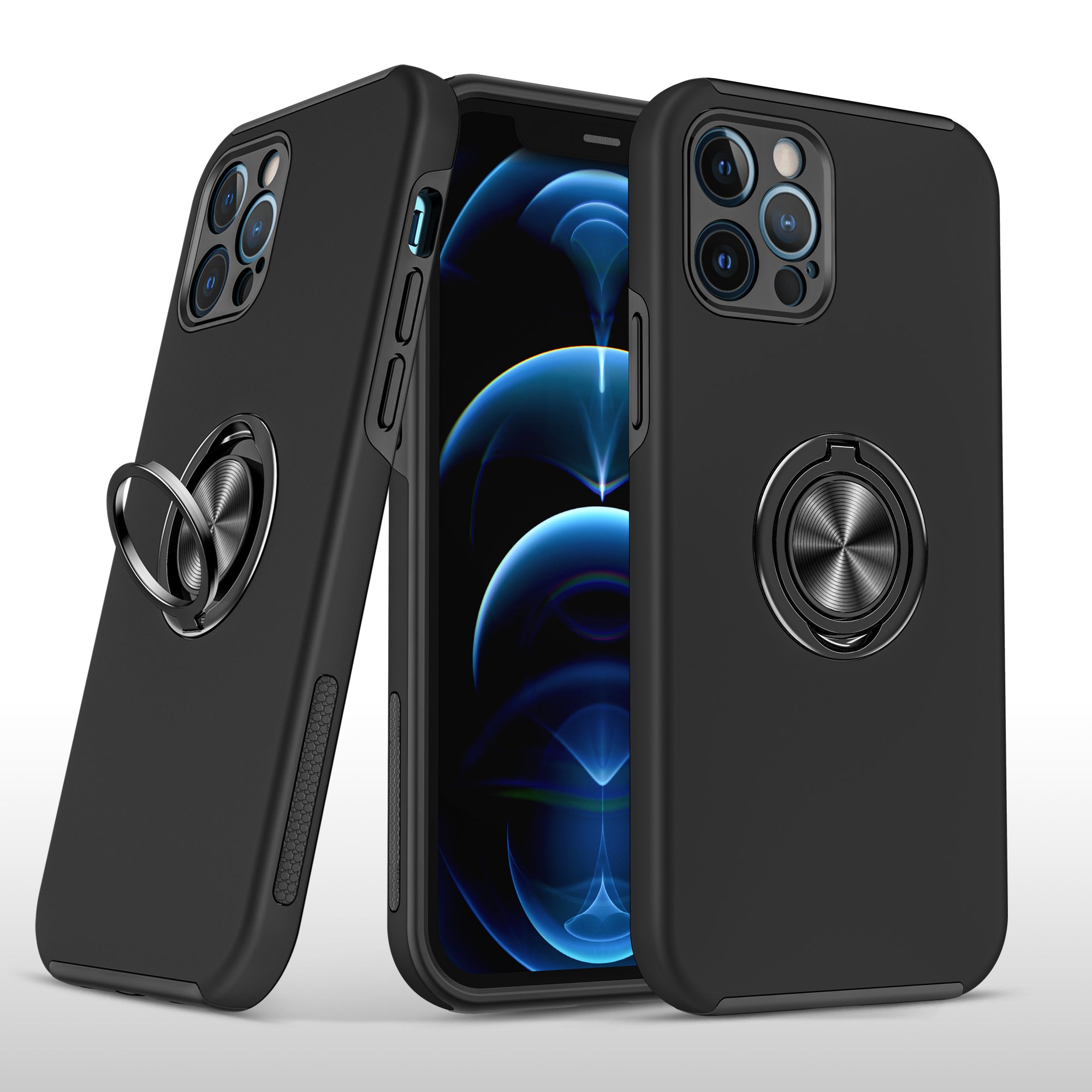 CHIEF Oil Painted Magnetic Ring Stand Hybrid Case for iPhone XR