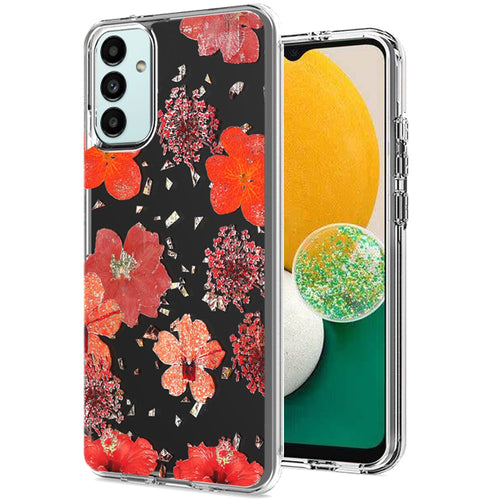 Red Flowers Floral Design Case For Galaxy A13