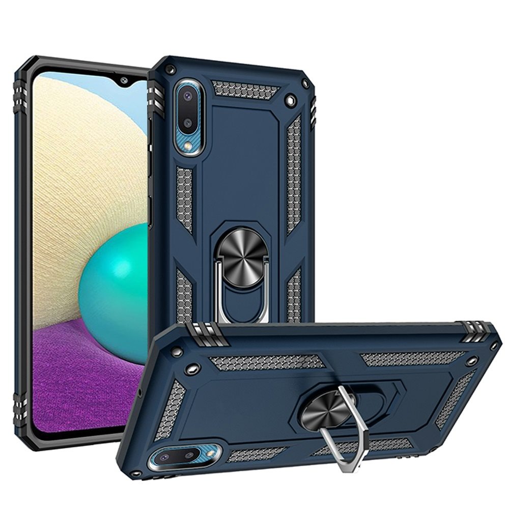Magnetic Ring Kickstand Hybrid Case FOR GALAXY A02s
