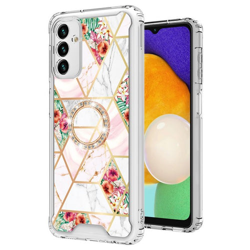 Image Case with Magnetic Ring Holder for Galaxy A13 - Flower