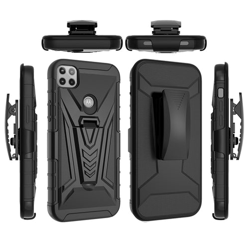 3in1 Combo Kickstand Holster Cover Case FOR MOTO ONE 5G ACE