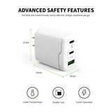 Esoulk 40W Dual PD+QC FAST WALL CHARGER - White