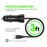 18W Car Charger PD & USB-A With 3ft C To C Cable