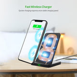 QI 10W Vertical Double Coil Wireless Fast Charger